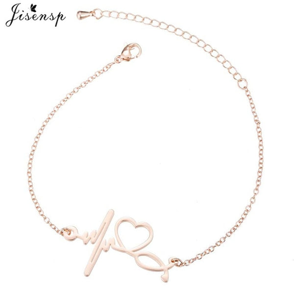 Jisensp Stainless Steel Mickey Bracelets for Women Everyday Jewelry World Map Charm Bracelet Heart Bracelet Femme Wedding Gift