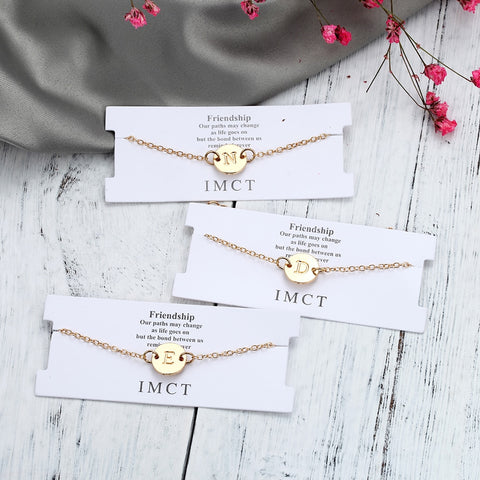 Fashion Gold Color Letter Bracelet & Bangle For Women Silver Adjustable Name Bracelets Jewelry Female Gift Bracelets Womem