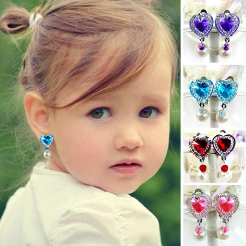 1 Pair Ear clip style earring soft cushion Invisible ear hanging ear clip no Piercing earring for children kids