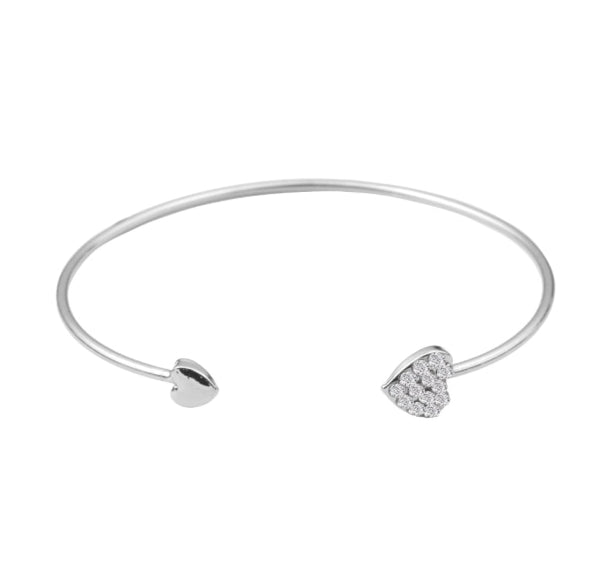 Hot New Fashion Crystal Double Heart Bracelet For Women Jewelry