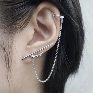 HZ New Butterfly Fairy Exaggeration 2019 Tassel Elegant Cool Unique Ear Bone Clip Silver Dangle Earrings For Women Jewelry Gifts