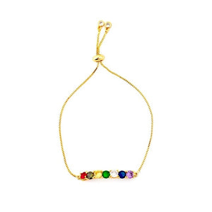 Hot Gold Zirconia Bracelet&bangle Women's Rainbow Shell Bracelet Luxury Adjustable heart Evil Eye Snake Chain Bracelet