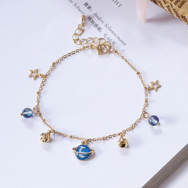 Sansummer 2019 New Style Hot Fashion Star Planet Girl Youth Bracelets For Women Charm Statement Lovely Jewelry 5108