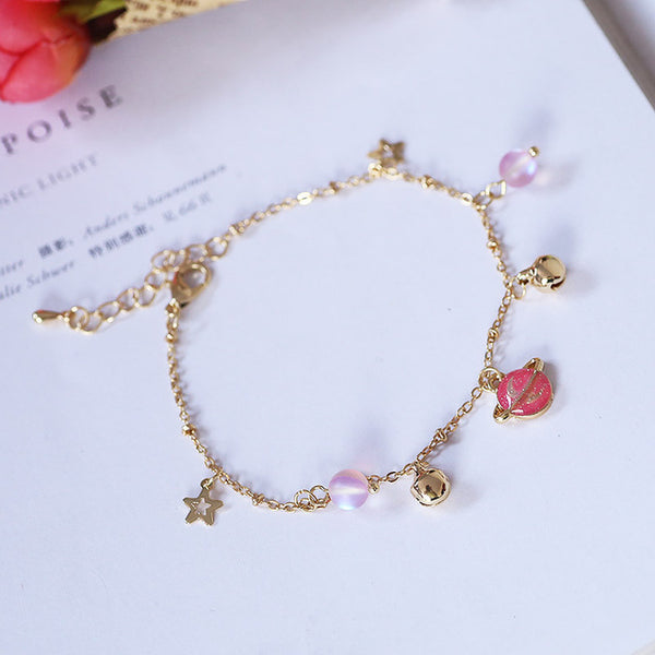 Sansummer 2019 New Style Hot Fashion Star Planet Girl Youth Bracelets For Women Charm Statement Lovely Jewelry 5108