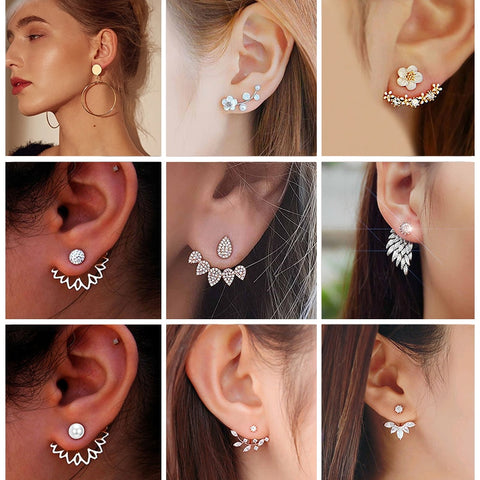 VKME Fashion Zircon Stud Earrings & Earrings Women's Party Gifts Geometric Cubic Zirconia Earrings Girls Earrings Jewelry