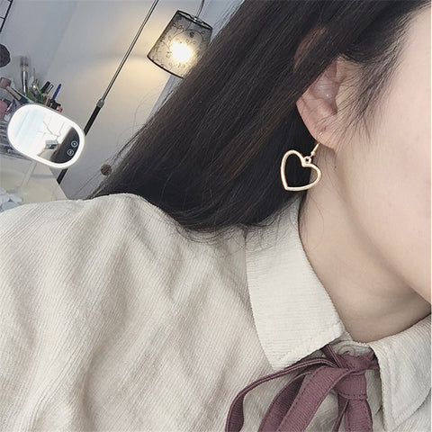 Hollow heart-shaped sweet simple earrings for women     4ED138