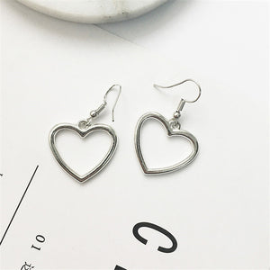 Hollow heart-shaped sweet simple earrings for women     4ED138