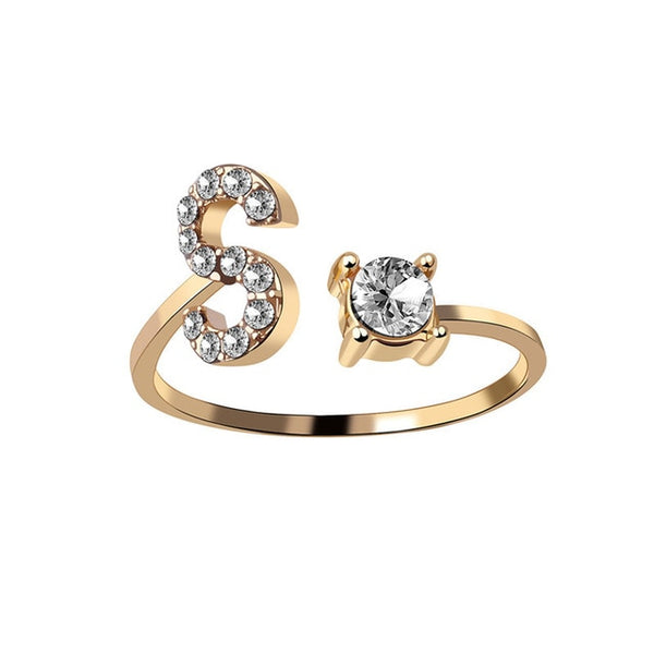 2019 Rose Gold Rings Adjustable Opening For Women Crystal Leaf Flowers Rings For Female Fashion Silver Plated Rings For Ladies