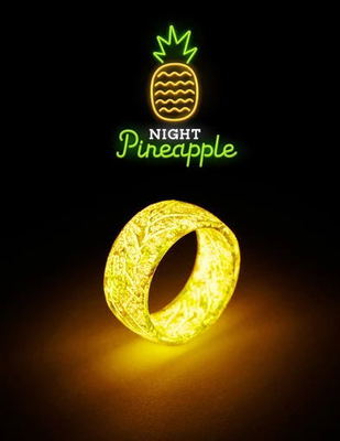 Lateefah Fashion Resin ring Punk Luminous Ring Glowing In The Dark Wedding Band Fluorescent Rings For Women Jewelry Men Gift