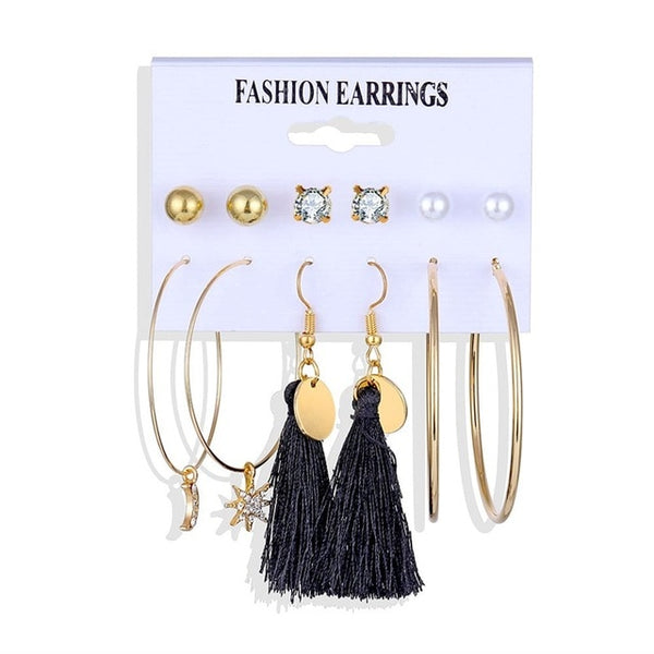 FAMSHIN Tassel Acrylic Earrings For Women Bohemian Earrings Set Big Geometric Earring 2019 Brincos Female DIY Fashion Jewelry