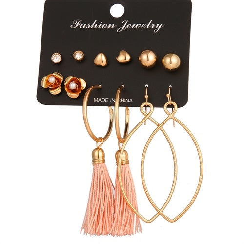 FAMSHIN Tassel Acrylic Earrings For Women Bohemian Earrings Set Big Geometric Earring 2019 Brincos Female DIY Fashion Jewelry