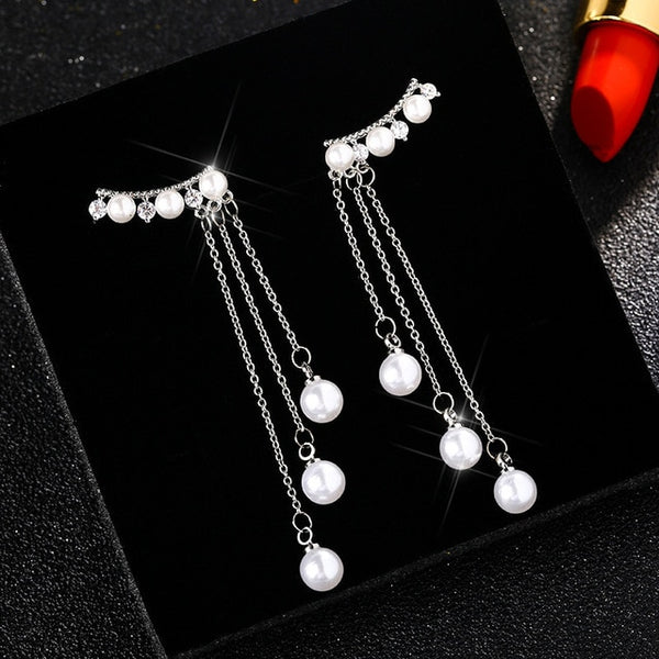 2019 Fashion New Earrings For Women Jewelry Silver Tassel Heart geometric Stud Earrings Womens Set Cute Gift Earing Earring