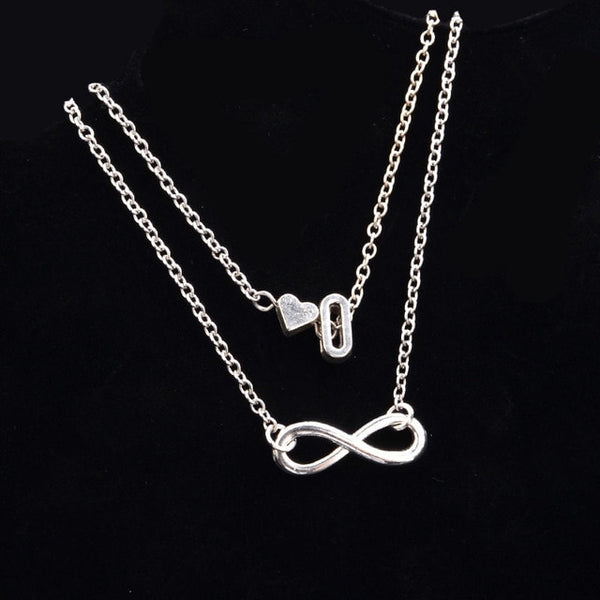 Fashion Bracelets Silver Color Geometric Infinity Symbol 26 Letters / Capital Letter Jewelry Gifts For Women & Girl  21cm,1 PC