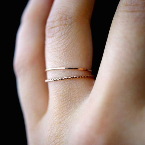 Simple Wedding Thin  Charm Accessories Ring Fashion Engagement Women Jewelry