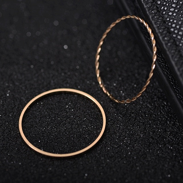 Simple Wedding Thin  Charm Accessories Ring Fashion Engagement Women Jewelry