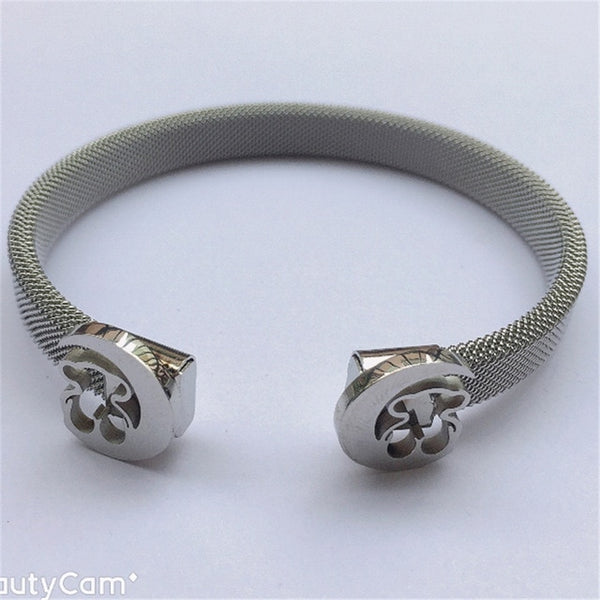 bear Bangle bracelet Mesh Bracelet Stainless Steel bangle jewelry as best gift free ship