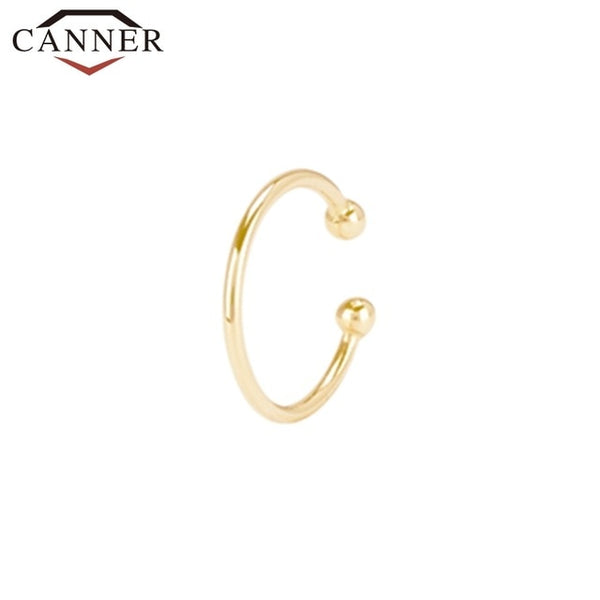 925 Sterling Silver Ear Cuff  For Women 1 pcs Charming Zircon Clip On Earrings Gold earcuff Without Piercing Earrings Jewelry