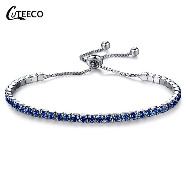 CUTEECO European Fashion Bracelets For Women Cubic Zirconia Infinity Tennis Bracelet Femme Jewelry Gift Dropshipping