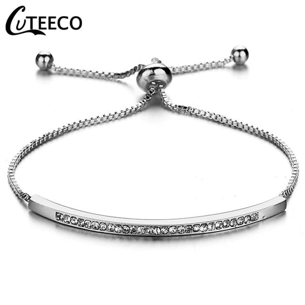 CUTEECO European Fashion Bracelets For Women Cubic Zirconia Infinity Tennis Bracelet Femme Jewelry Gift Dropshipping