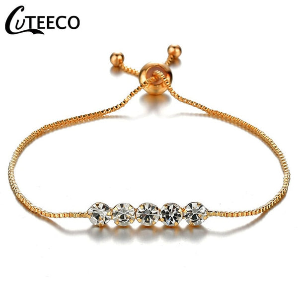 CUTEECO European Fashion Bracelets For Women Cubic Zirconia Infinity Tennis Bracelet Femme Jewelry Gift Dropshipping