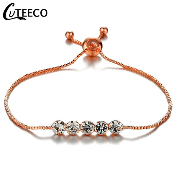 CUTEECO European Fashion Bracelets For Women Cubic Zirconia Infinity Tennis Bracelet Femme Jewelry Gift Dropshipping