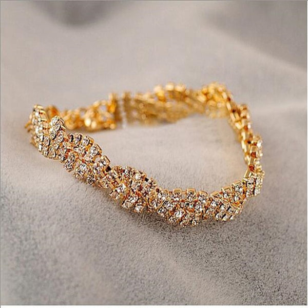 New Fashion Roman Style Woman Bracelet Wristband Crystal Bracelets Gifts Jewelry Accessories Fantastic Wristlet Trinket Pendant