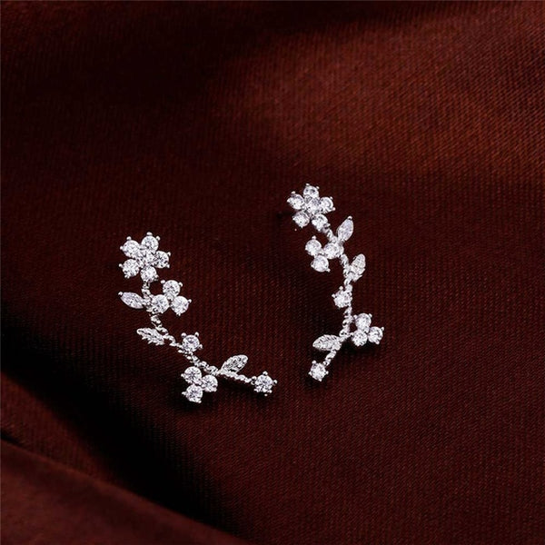 Korean Jewelry Zircon Pearl Heart Crystal Flower Angel Wings Geometry Stud Earrings For Women Statement Ear Jewelry Wholesale