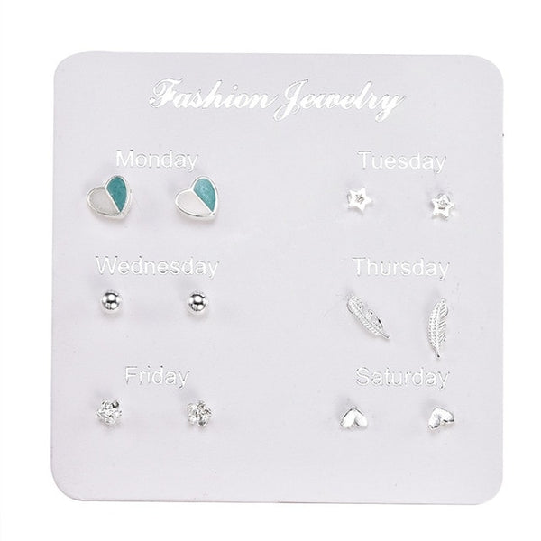 2019 Crystal Simulated Pearl Earrings Set Women Jewelry Accessories Piercing Ball Stud Earring Kit Bijouteria Brincos Wholesale