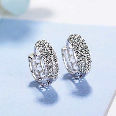 For Women's Earrings  Gifts Designed Women Earrings 925 Silver Zircon Earrings Sterling Silver Dazzling Fashion Charm Banquet