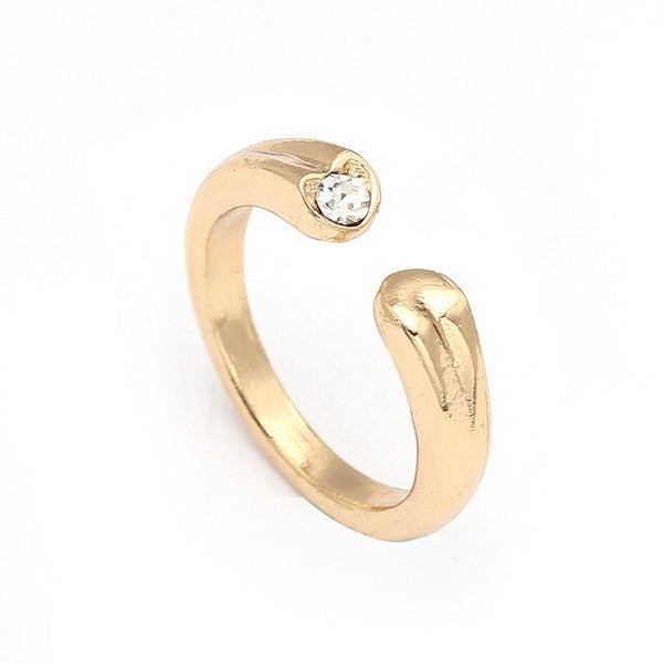 2019 Fashion Weave Crystal Rings For Women Gold/Silver/Rose Gold Color Fine Female Ring Party Engagement Jewelry Wholesale