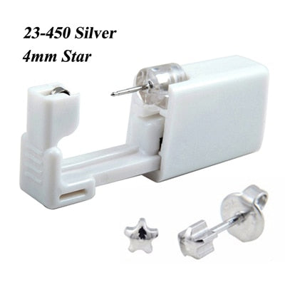 Disposable Safe No Pain Sterile Ear Stud Earring Stude Piercing Gun Piercer Tool Kit Machine Kit Earring Units Piercing Jewelry