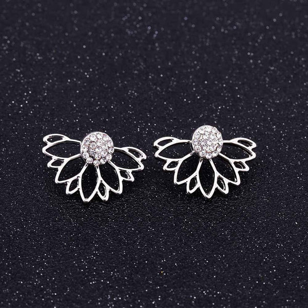 Korean Jewelry Zircon Pearl Heart Crystal Flower Angel Wings Geometry Stud Earrings For Women Statement Ear Jewelry Wholesale