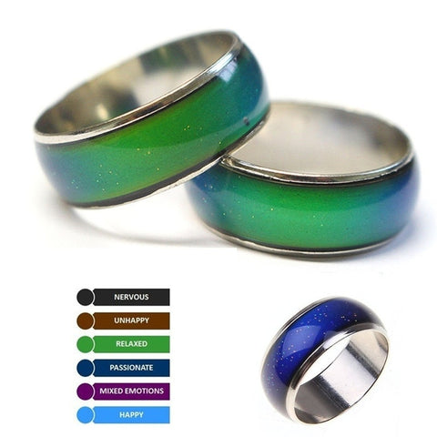 Changing Color Rings Mood Emotion Feeling Temperature Rings For Women  Men Couples Rings Tone Fine Jewelry LXH