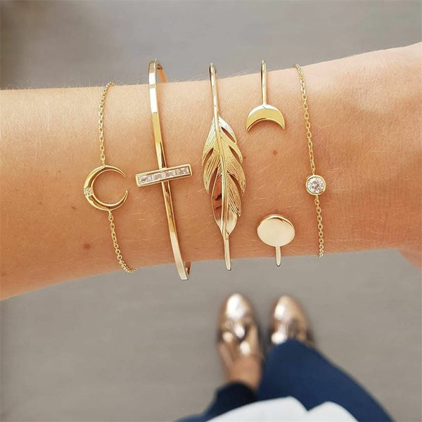 Fashion gold bracelet women and bracelets 2019 ladies boho circle knot adjustable bracelet female fashion jewelry Drop shipping