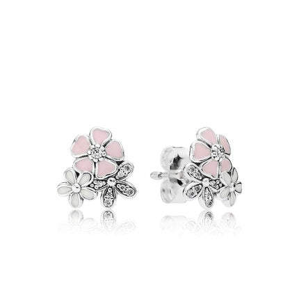 9 Style 925 Sterling Silver Earrings Flower Butterfly Heart Wings Pearl Earrings for Women Wedding Party Jewelry