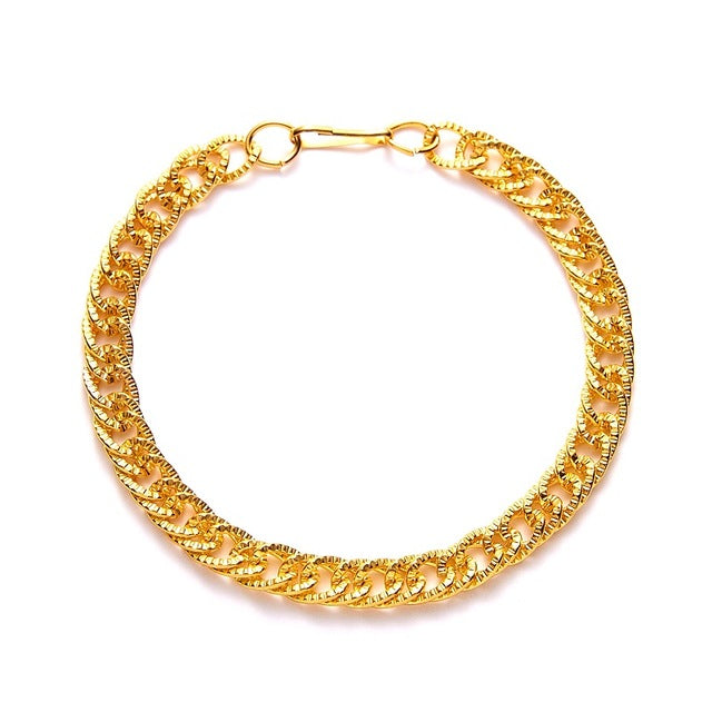 Rinhoo Hyperbole Punk Hip hop Style Gold Charms Circle Link Chain  Bracelet Accessories Gift For Man Neo-Gothic Jewelry